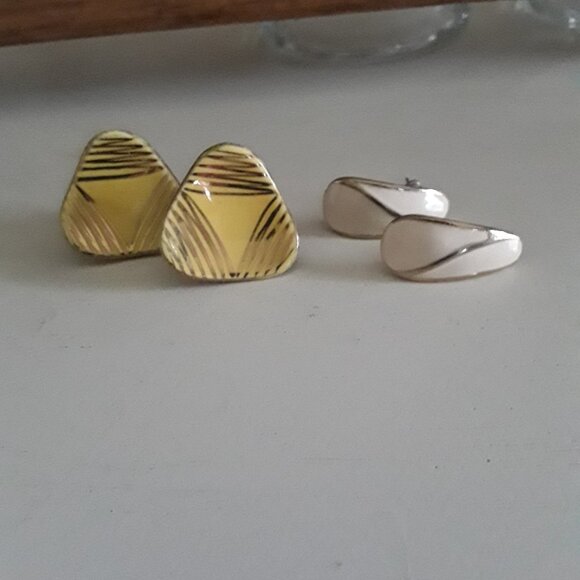 Vintage Retro Style Pierced Earrings - Two Pairs - Picture 1 of 4